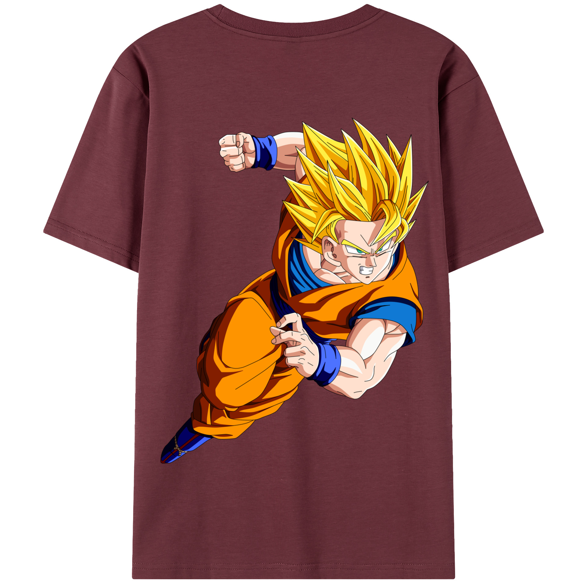 （画像用） ドラゴンボール 孫悟空（そん ごくう）Son Goku カカロット DRAGON BALL Kakarotto 綿100％半袖Tシャツ（背面プリント）